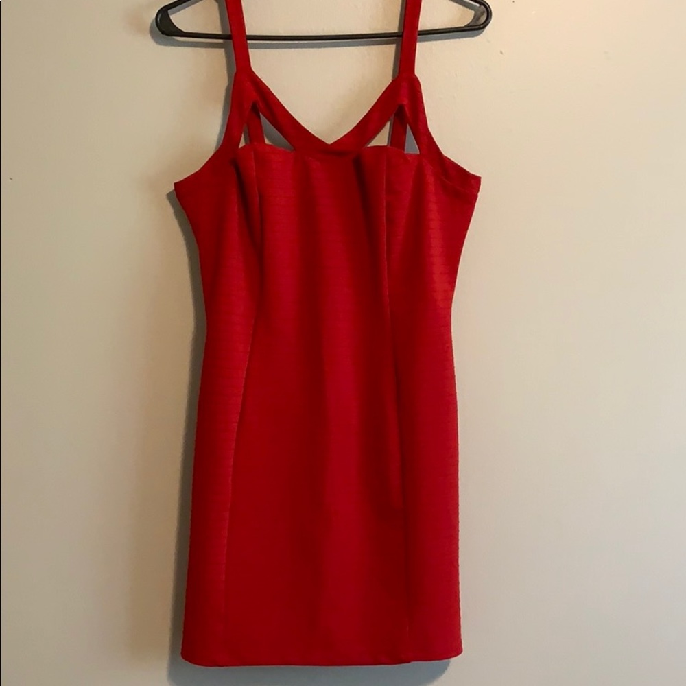 Red cocktail dress